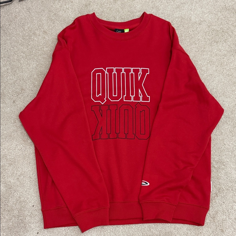 Quiksilver Red Crewneck Sweater